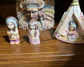 Southwest/Indian Salt & Pepper, napkin holder 