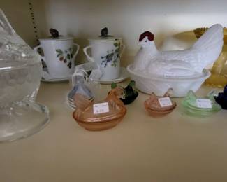 Fostoria trinket boxes