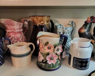 Pottery pitchers