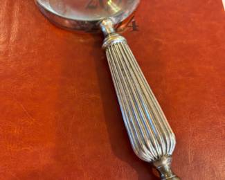 Silver plated magnifying glass