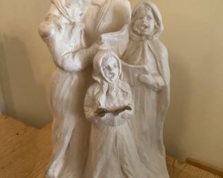 Chalkware caroling family