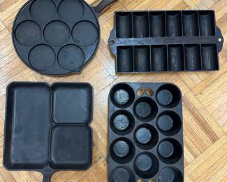 Part of a collection of Griswold and Wagner cast iron