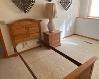 Twin bed with nite stand and matching dresser