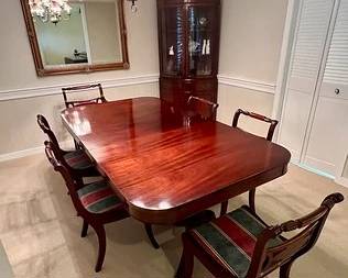 Dining room table for 8 and china cabinet