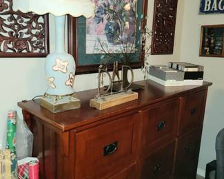 9 drawer wood file cabinet