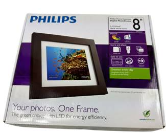 Philips 8" Photo Frame Digital LED Plug 