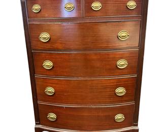 Mahogany Cherry Tall 5 Drawer Dresser