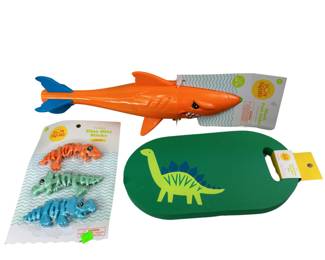 Kids Foam Swim Board Dinosaur & Diving Skeletons & Shark Pool Glider* Pool Toy Floatie UNtested