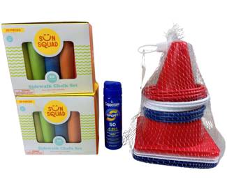 Sidewalk Chalk + Ring Toss Pylons + Coppertone 