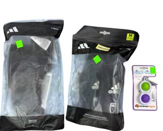 Youth ADIDAS Soccer Shin Guards M & X + Fidget Toy

