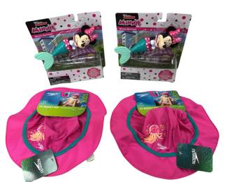 Toys & 2 Pink Sun Hats for Pool