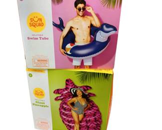 Swim Tube & Giant Pineapple Adult Pool Toy Inflatable Floatie
