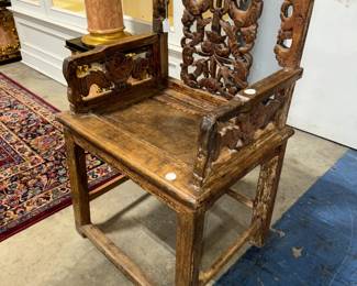 Hand Carved Chair Orlando Estate Auction