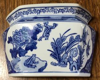 Blue & White Wall Pocket