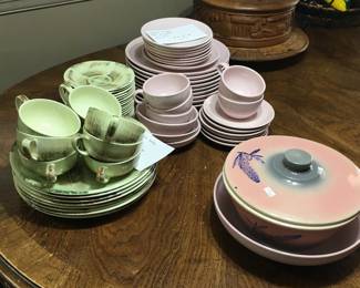 Several sets of vintage china.