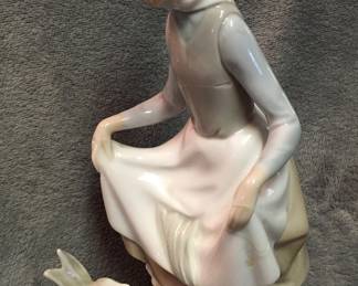 Lladro Girl with Bunny Figurine