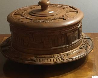 Monkey Pod Cake Plate & Cover