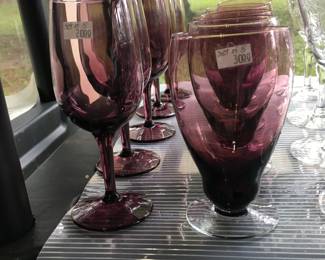 Vintage purple stemware