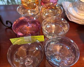 each glass is a different color, how fun is that?