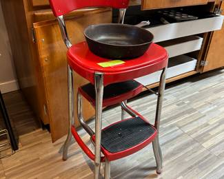 Cute little old Cosco all metal step stool 