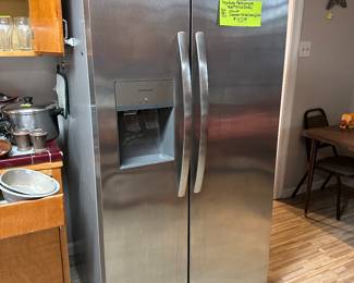 Frigidaire stainless refrigerator with in door water and ice….