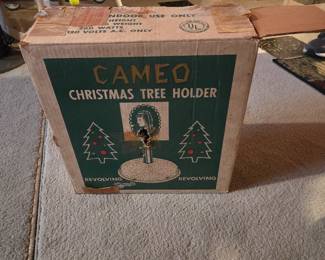 Rotating stand for silver tree