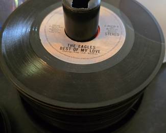 1 of 2 stacks of 45's from the 70's