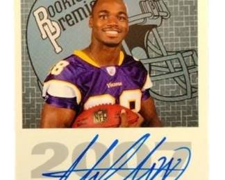 2007 Topps ROOKIE Premiere Autographs AP Adrian Peterson prev ui