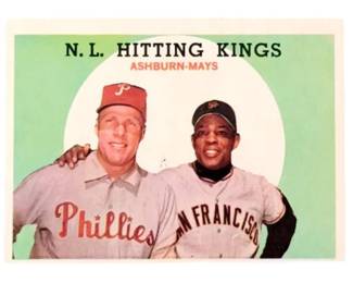 1959 Topps 317 Willie Mays Richie Ashburn NL Hitting Kings