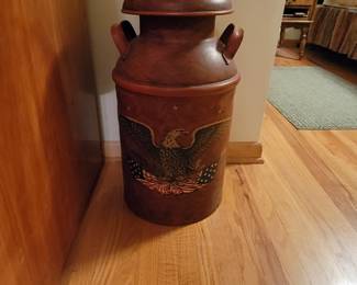 Beautifully painted milk can!