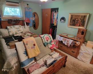 Cedar chest, dressers, Beautiful wooden Queen size adjustable bed! 