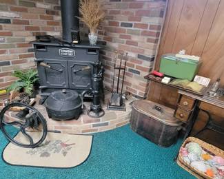 Cast iron items. (stove not for sale)