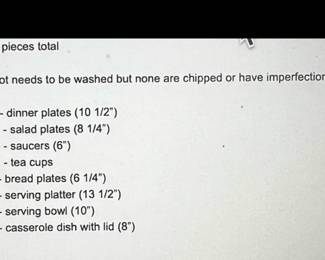 Vintage Porcelain Dinnerware Set - $100 for the set.