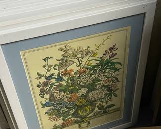 Framed Floral Birthday Month Print - $20