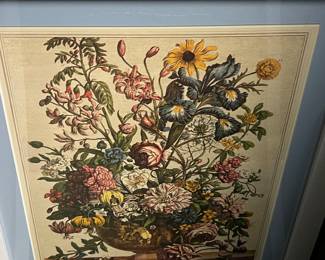 Framed Floral Birthday Month Print - $20