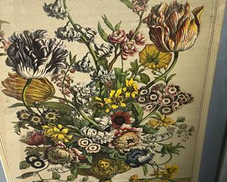 Framed Floral Birthday Month Print - $20