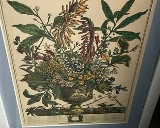 Framed Floral Birthday Month Print - $20