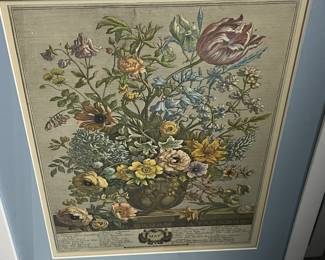 Framed Floral Birthday Month Print - $20