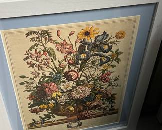 Framed Floral Birthday Month Print - $20