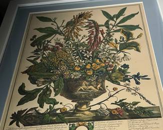 Framed Floral Birthday Month Print - $20