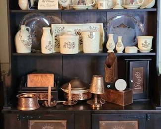 Dining Room Hutch With Copper Punched Accents