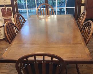 Solid wood dining table