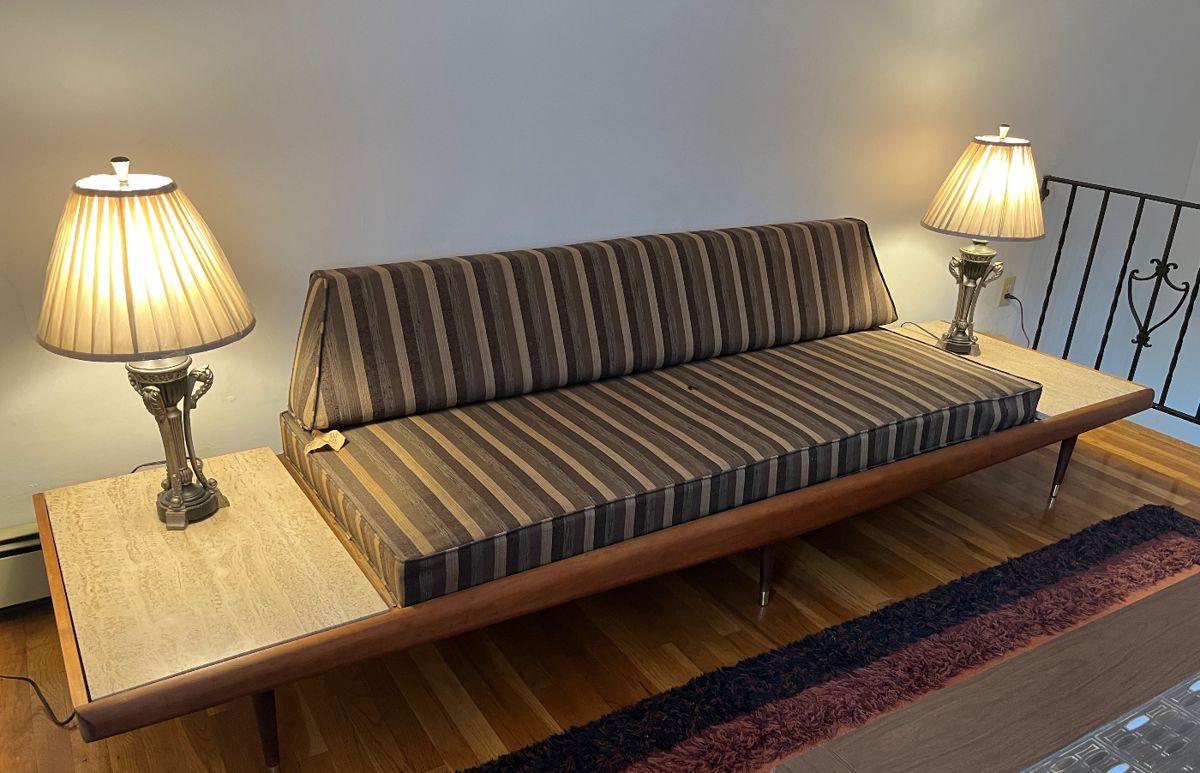 Adrian Pearsall floating sofa, upholstery as is, backrail missing (still looking for it!)