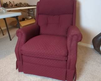 Burgundy Rocky Chair