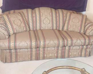 Sofa Red Green Gold Tan