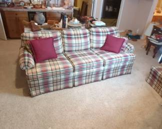 Vintage Plaid Couch
