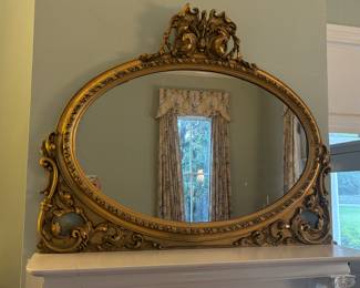 Victorian Gold Gilt Mantel Mirror