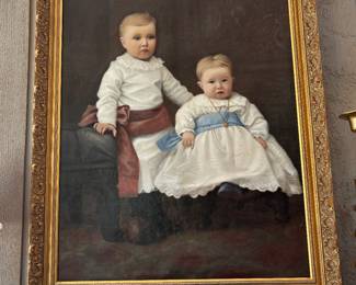 Victorian Oil on Canvas of Children