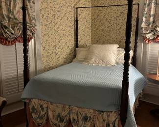 Early Acanthus Carved Tester Bed