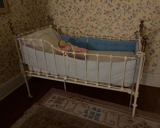 Victorian Iron Baby Bed
